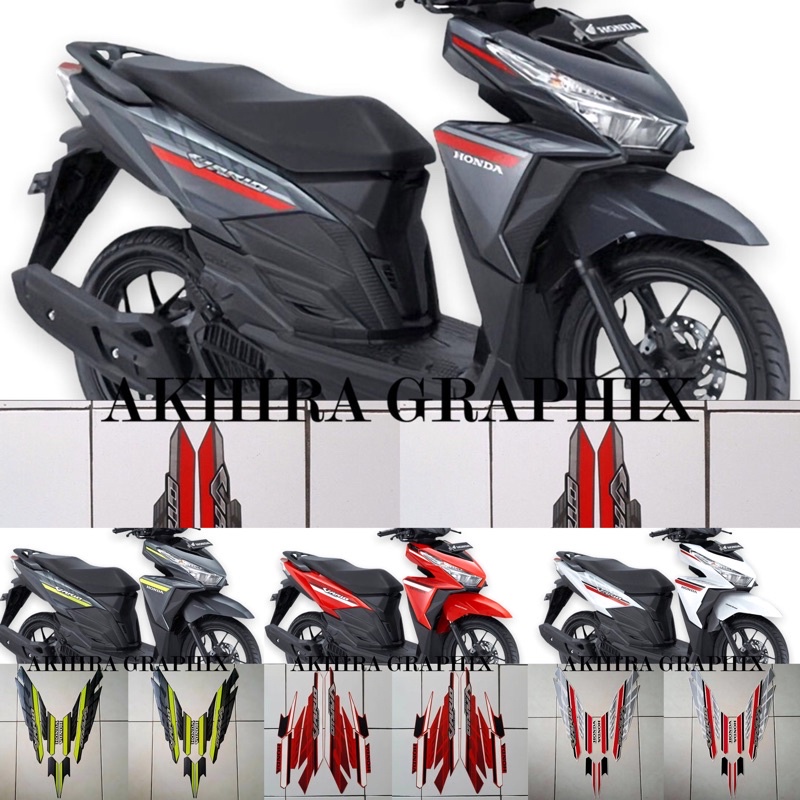 Stiker striping sticker lis polet motor Honda Vario new 125 tahun 2017-2018