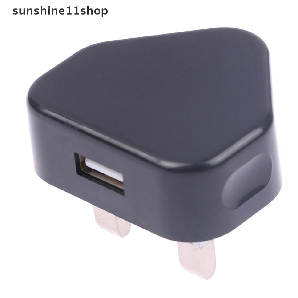 Sho Adaptor Dinding Colokan USB Charger 3pin Portable Dengan 1port Travel Charging N