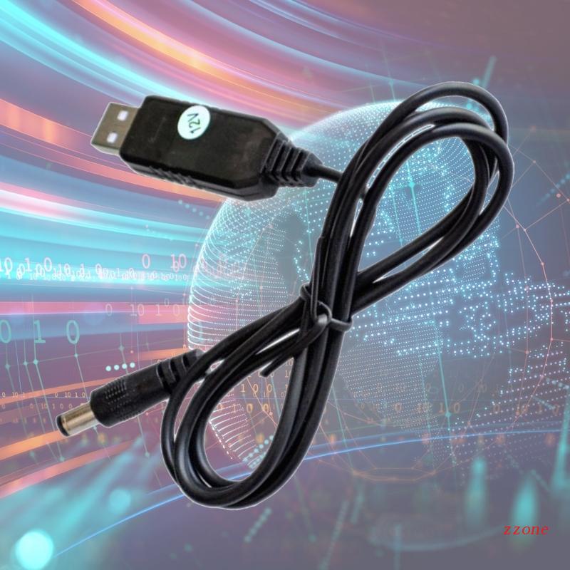 Zzz Barrel Jack Center Pin Positive Charger Cord USB to DC 5.5x2.1mm Kabel Listrik