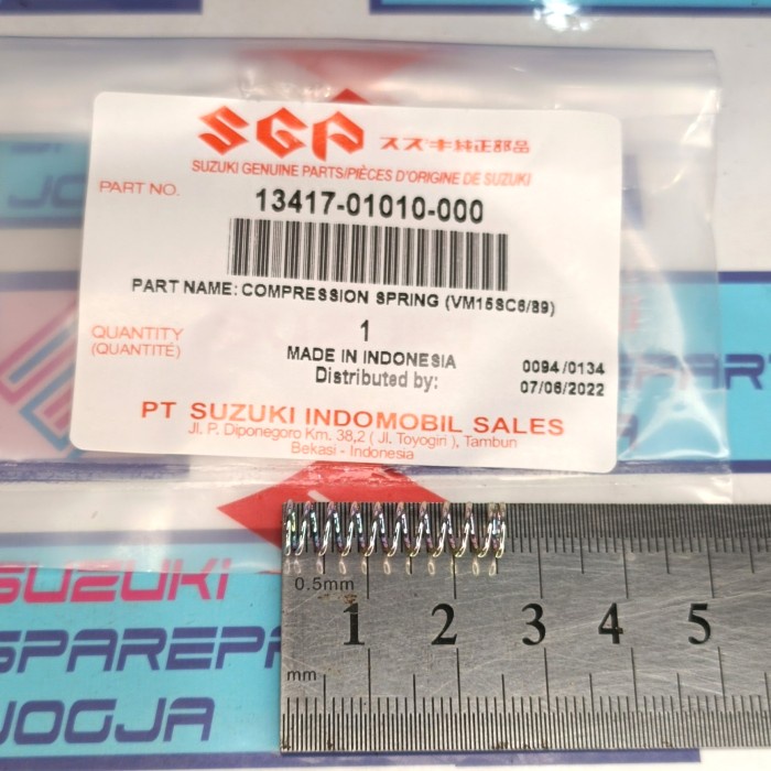 Suzuki Parts 13417-01010-000 Spring Per Chuk Choke Karbu Suzuki Smash Titan Ori