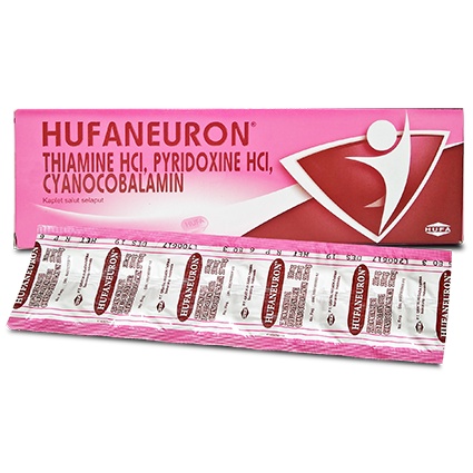 Hufaneuron Kaplet Multivitamin B1,B6,B12 Vitamin Syaraf Strip ORIGINAL-BPOM