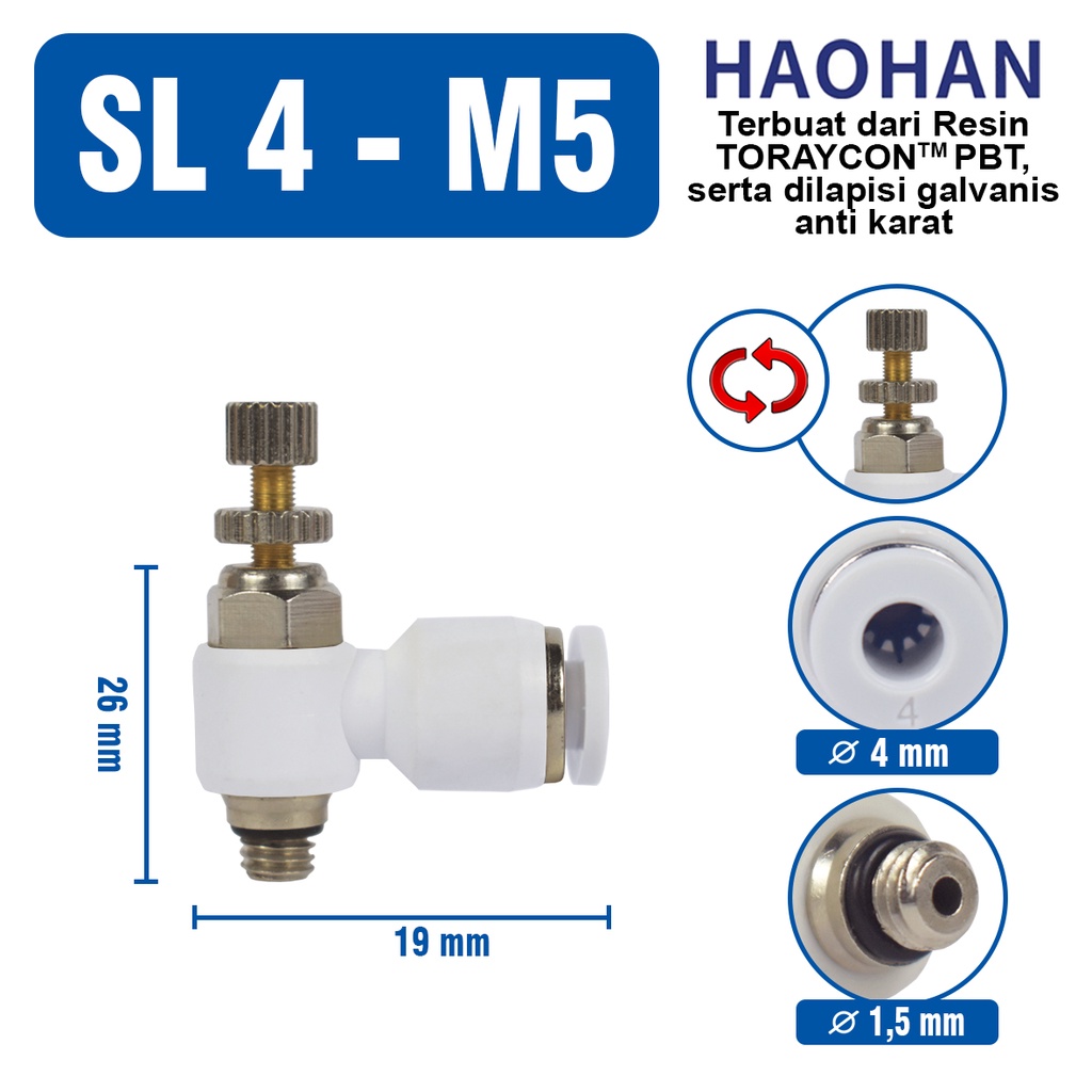 MSL  FITTING SL PNEUMATIC SPEED CONTROL