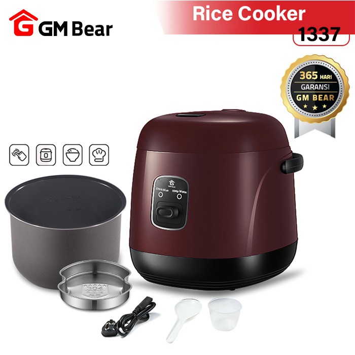 GM Bear Rice Cooker Mini 0.8 ml 1337 - Belva Penanak Nasi Multifungsi