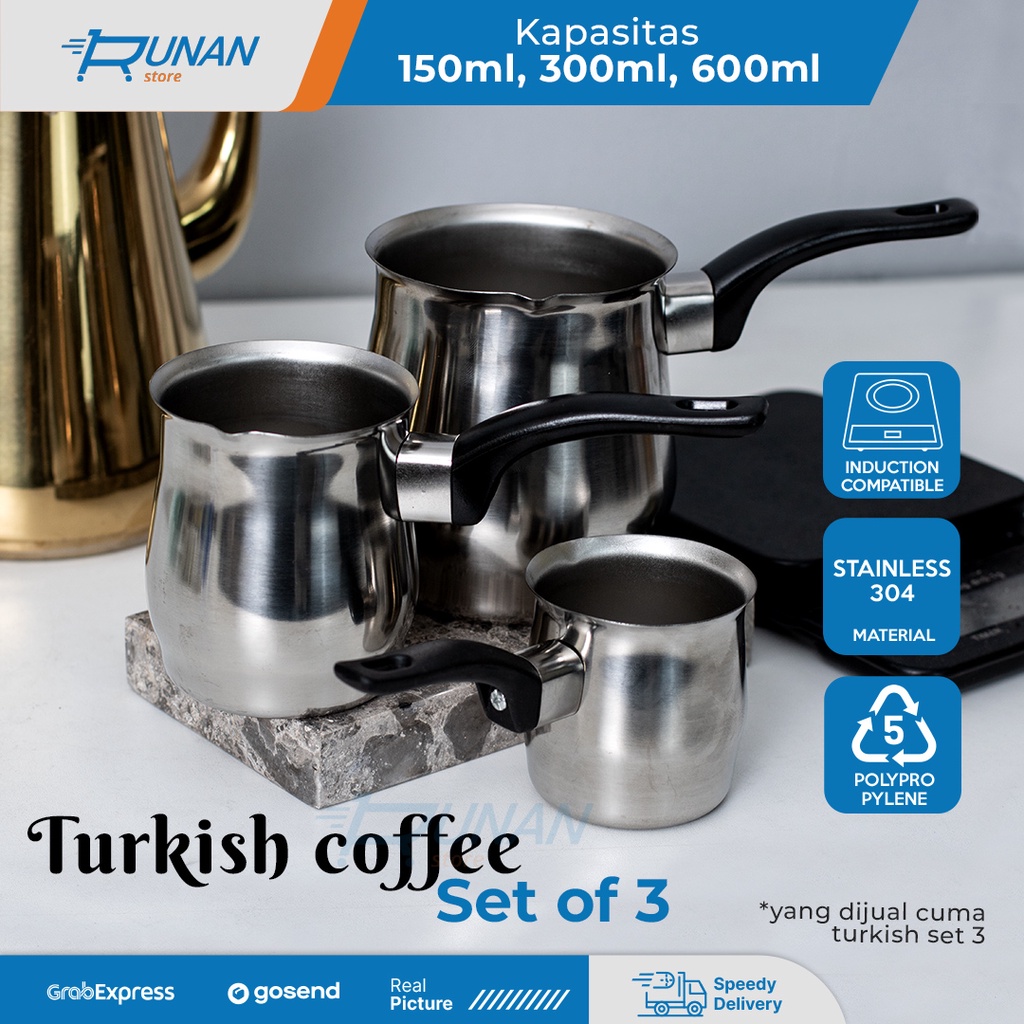 Coffee maker - Turkish Coffee Maker Pot Panci Kopi Turki Set 3