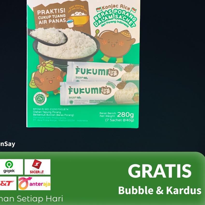 ♢ beras porang fukumi beras shirataki rendah kalori kemasan sachet ☆