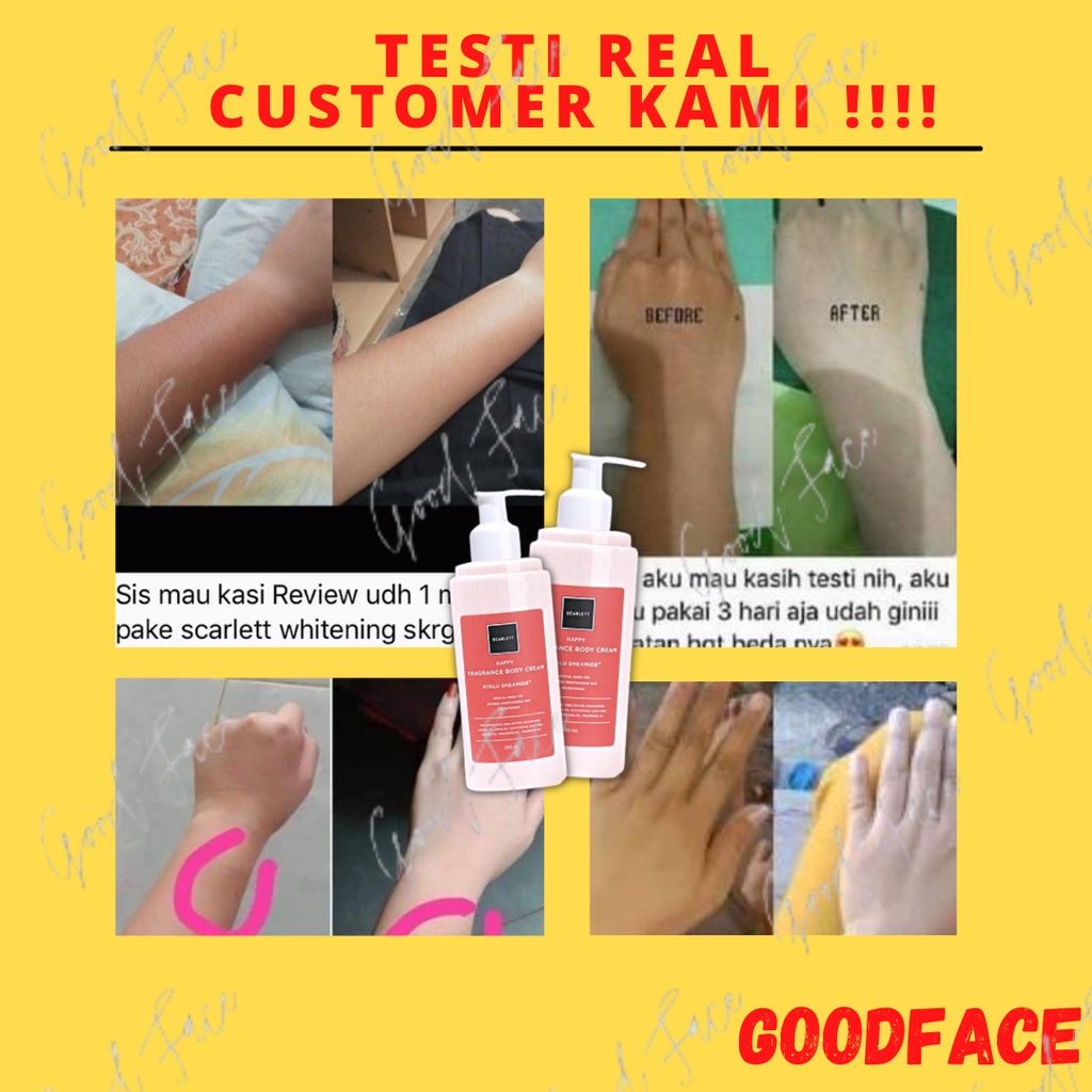 BODY LOTION PEMUTIH SCARLETT BODY CREAM 300ML BPOM ORIGINAL BC HAPPY