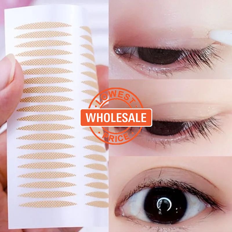 [Harga Grosir] [Unggulan] 1per3per6lembar Stiker Pengangkat Kelopak Mata Ultra Tipis Invisible Mesh Eye Patch Lace Double Eyelid Patch Ladies Eye Makeup Stickers Alat Makeup Mata