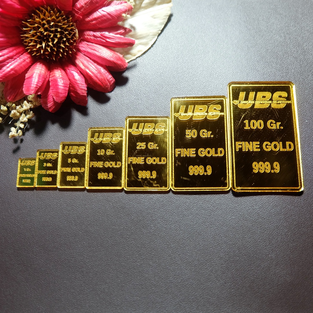 Replika Emas UBS Dekorasi Mahar Akrilik Gold