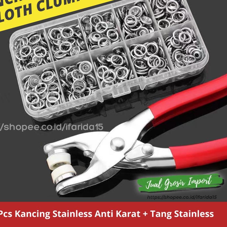 ◊ Tang Alat Pasang Press Kancing Jepret Cetet  Anti Karat ✻