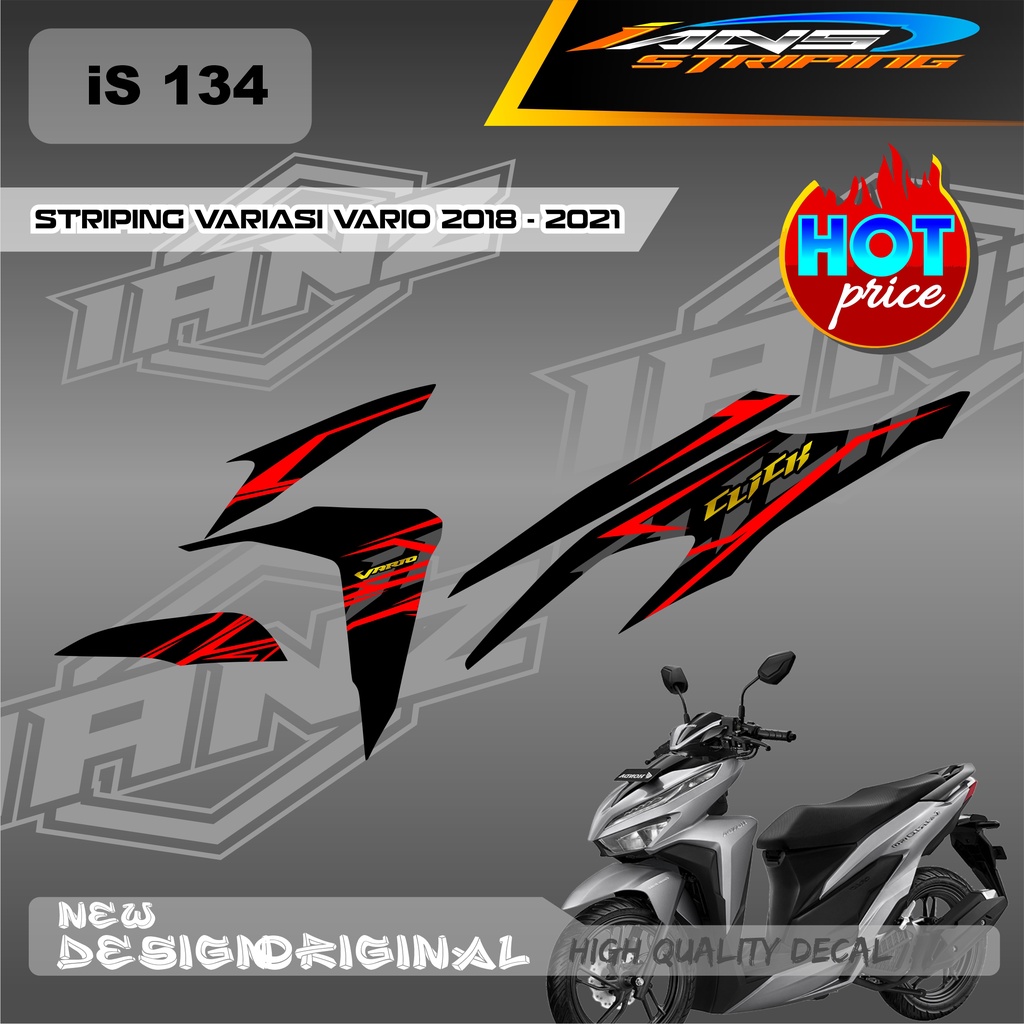 NEW STIKER STRIPING VARIO Led Vario 150 MOTIF GRAFIK RACING BAHAN HOLOGRAM / NON HOLOGRAM IS134