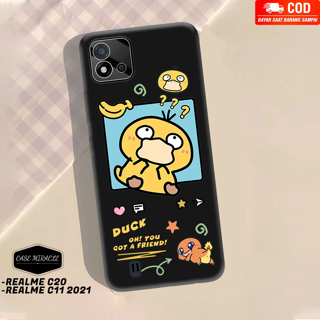 CM Case REALME C20 / C11 2021  Softcase Lentur Warna Hitam Macaron Protector Lensa Kamera Kaca  [ PK
