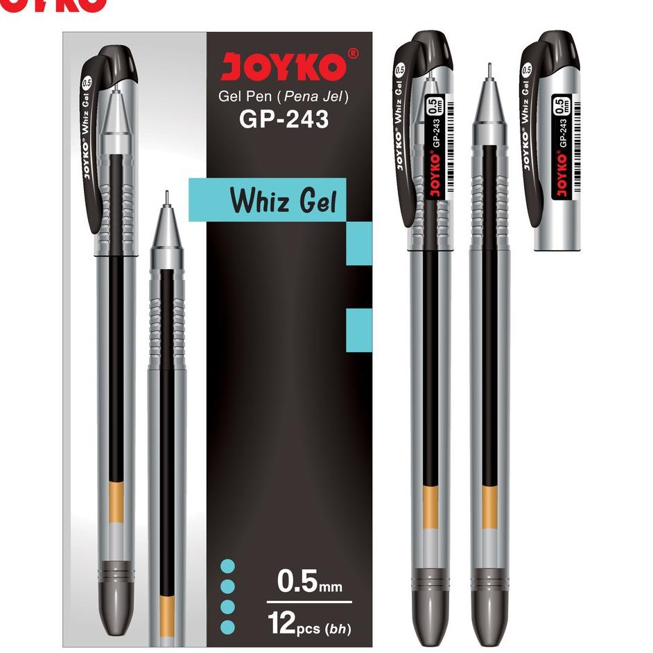 

New Arrival [ LUSIN ] Pulpen Gel / Gel Pen Joyko GP-243 Whiz Gel 0.5 mm