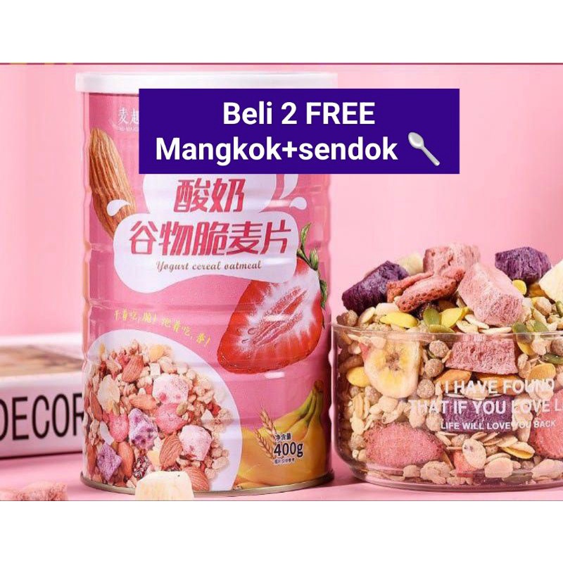 

✨NEW✨ -(READY) oatmeal maiqufeng CEREAL pink kaleng- 1.1.23