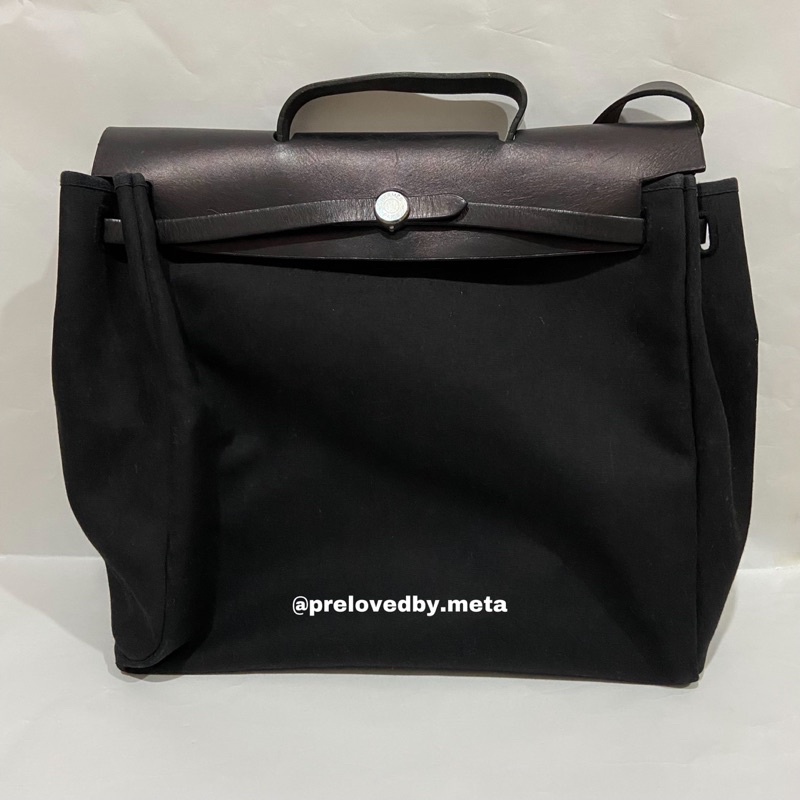 Hermes Canvas Bag Black