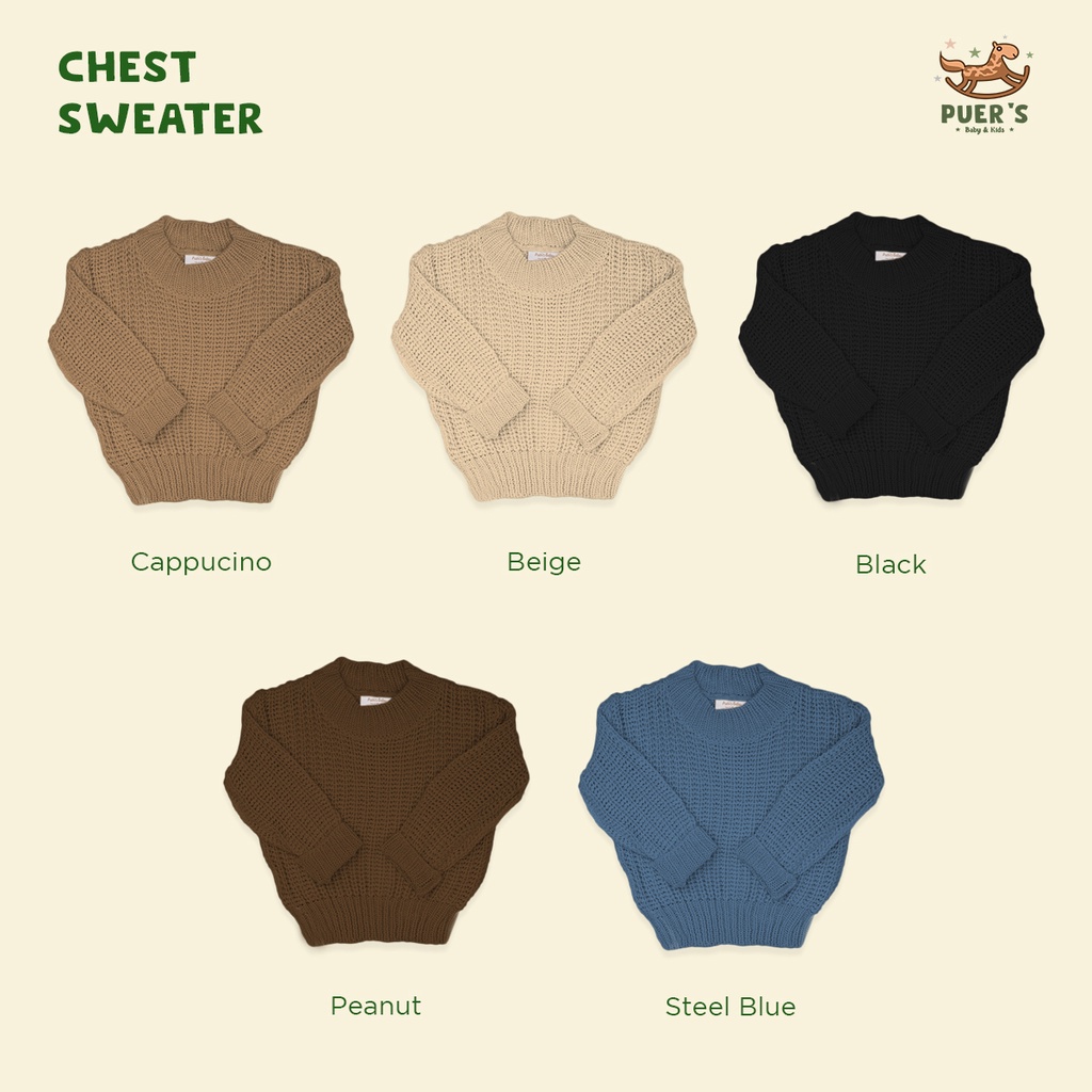 SWEATER KNIT ANAK PUER'S CHEST SWEATER ( OUTERWEAR ANAK/SWEATER ANAK)