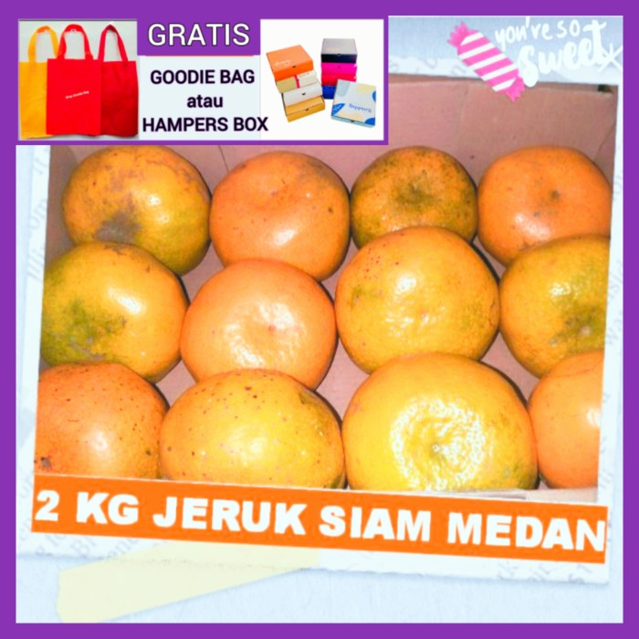 

(COD) JERUK MEDAN Premium Hampers IBAZA fruitsBOX - isi paket : 2 kg