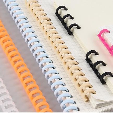 

P91 Ring binding Binder Loose Leaf 30 lubang Spiral bahan plastik Ukuran A5 A4 B5 murah TREND ベ