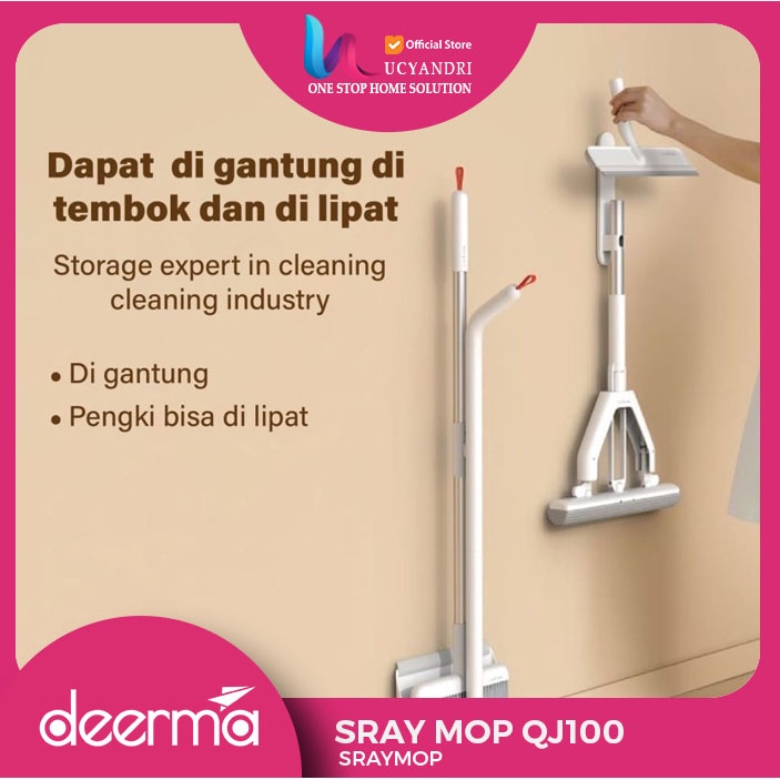 DEERMA SAPU PEL 3in1- SWEEP AND MOP CLEANING QJ100 / QJ 100 Spray Mop
