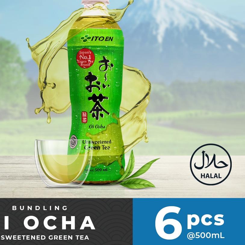 

♖ ITO EN Oi Ocha Unsweetened Green Tea 500 ml @6 pcs - Teh Hijau ❀