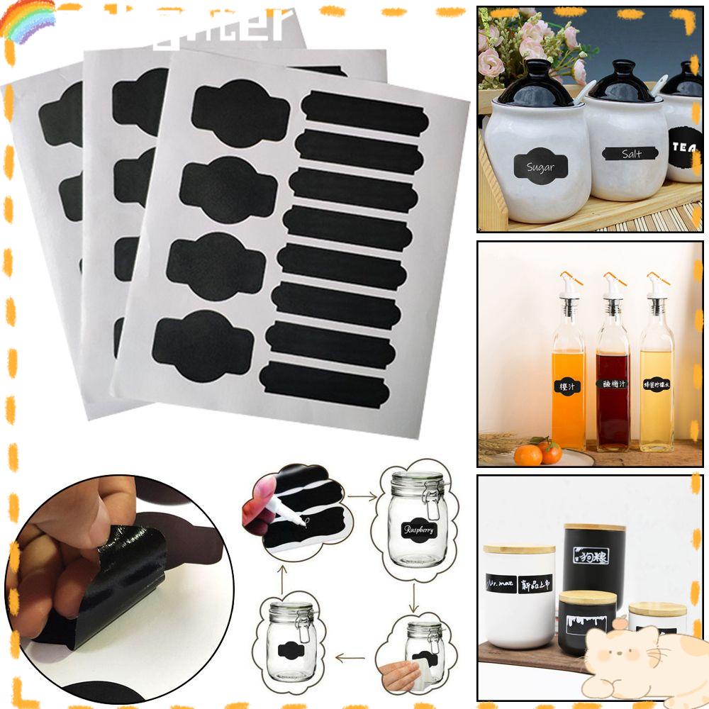 Solighter 12/36PCS Papan Tulis Stiker Multi-Fungsi Dapur Organizer Penanda Papan Hitam