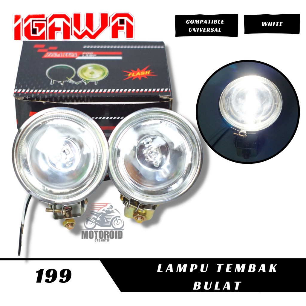 LAMPU DEPAN HARLEY TWIN/REFLEKTOR DOUBLE PISAH UNIVERSAL