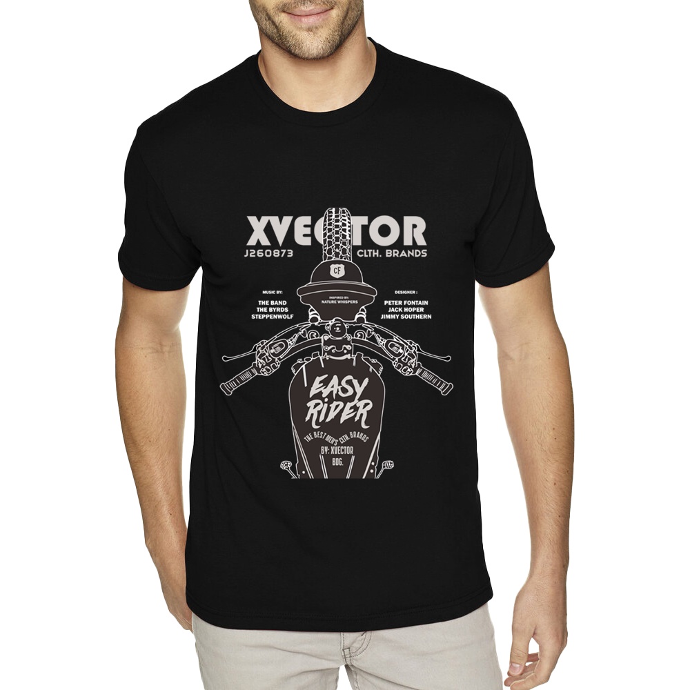 VALECTOR Kaos pria distro original 100% Bandung Tshirt Cowok Lengan Pendek Print  Katun Combed 30s Hitam Abu Navy Hijau Marun
