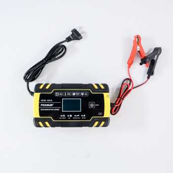 FOXSUR Charger Aki Mobil Motor 130W 12V/24V 150Ah with LCD FBC122408D