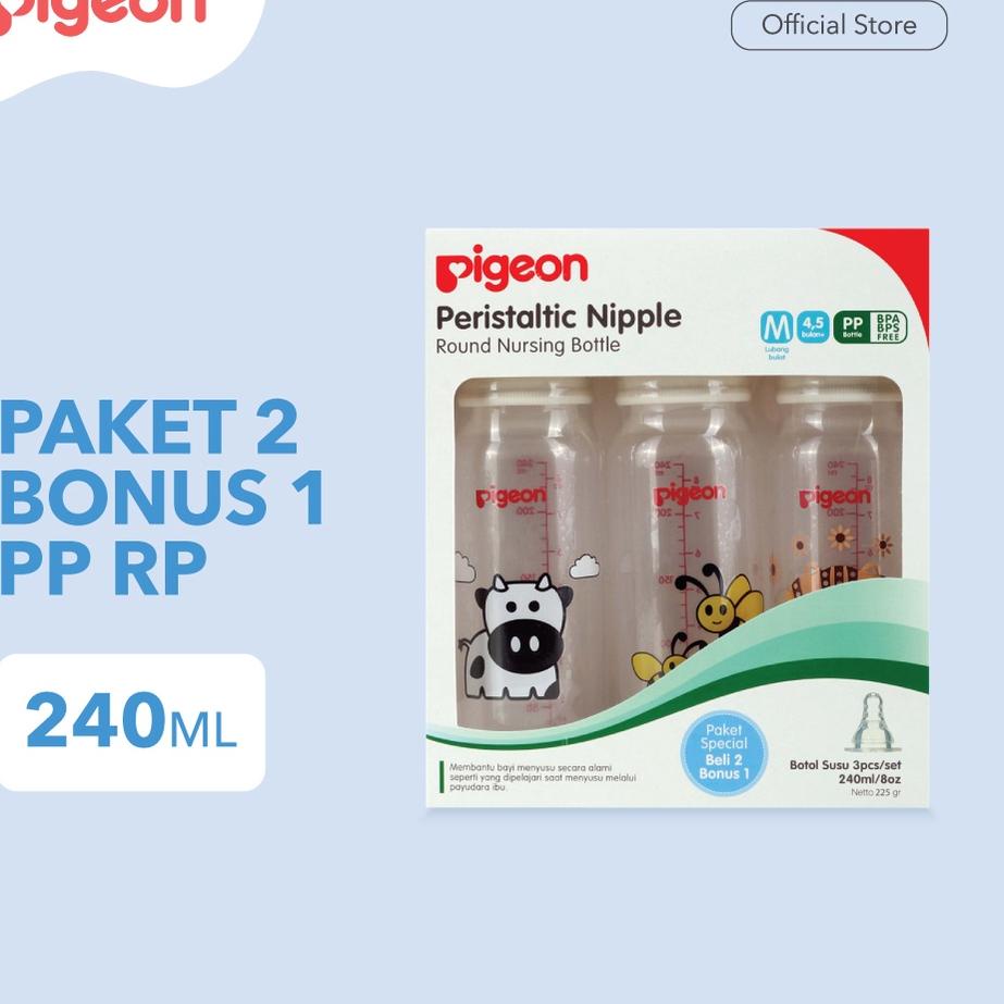 ❈ PIGEON Paket PP 240Ml | Botol Susu Bayi ➤