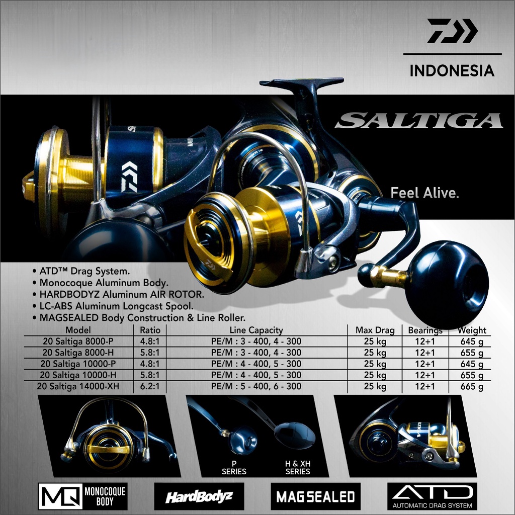 Reel Spinning Daiwa Saltiga 20