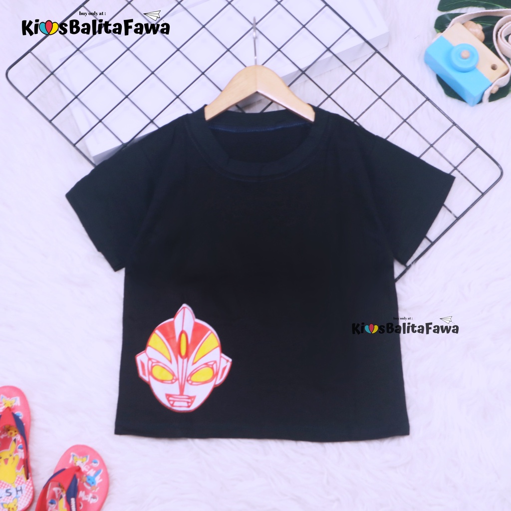 [LEBIH HEMAT 3 PCS] Kaos Verrel uk 1-2 Tahun / Baju Model Anak Laki Cowok Lengan Pendek Polos Adem Karakter