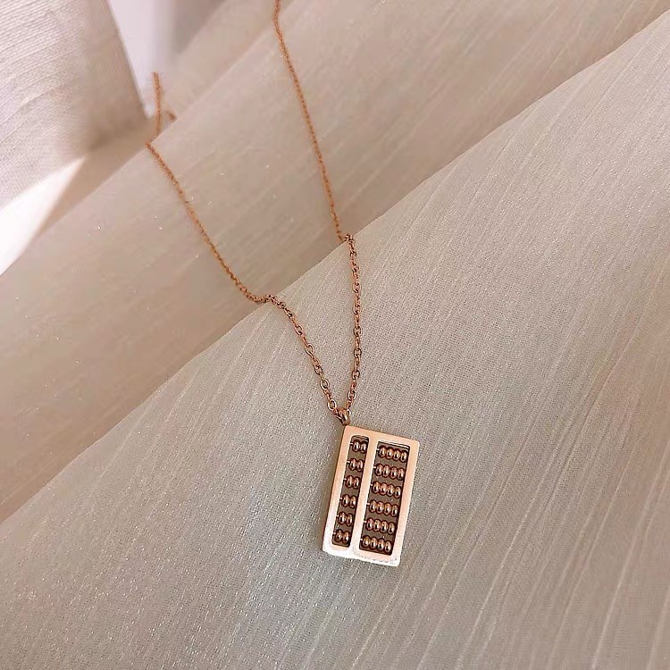 Kalung Rantai Klavikula Pendek Anti Alergi Warna Rose Gold 18K