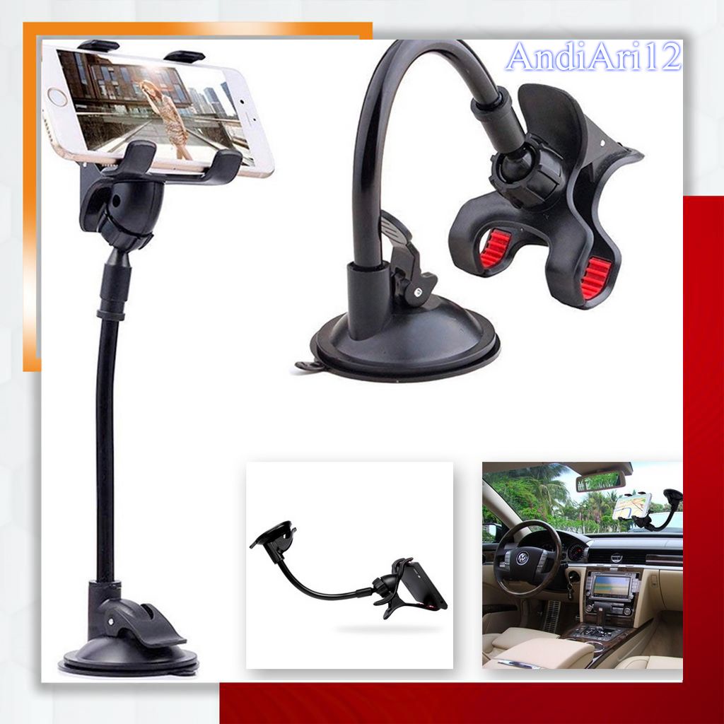 Phone Holder Leher Panjang - Holder Mobil HP 360 Derajat - Car Holder Leher Angsa Tangkai Panjang BI
