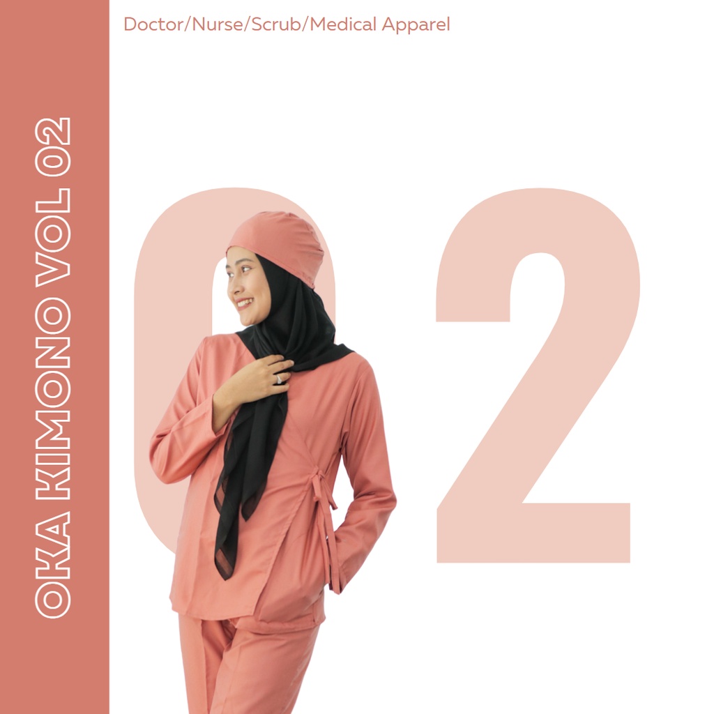 BAJU JAGA LENGAN PANJANG MODEL KIMONO//VOL2//BAJU OK//BAJU SCRUB//SERAGAM PERAWAT