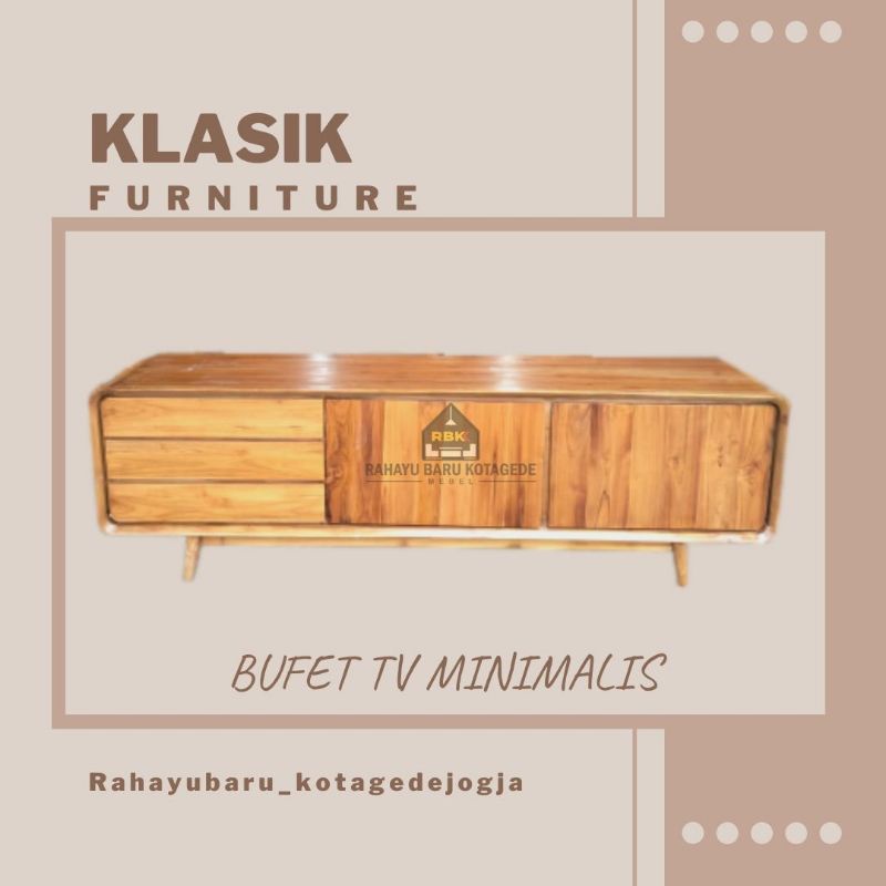 Bufet Tv Kayu Jati 2 Meter Bifet Retro Kayu Jati Meja Tv Kayu Jati Jogja