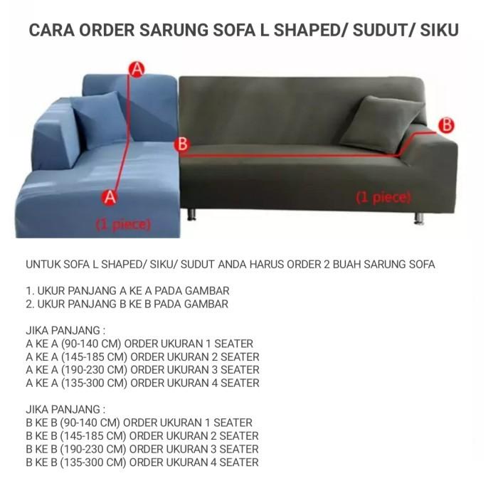 Cover Sofa L Elastis Siku Cover Sofa L Shaped Sarung Sofa L Elastis