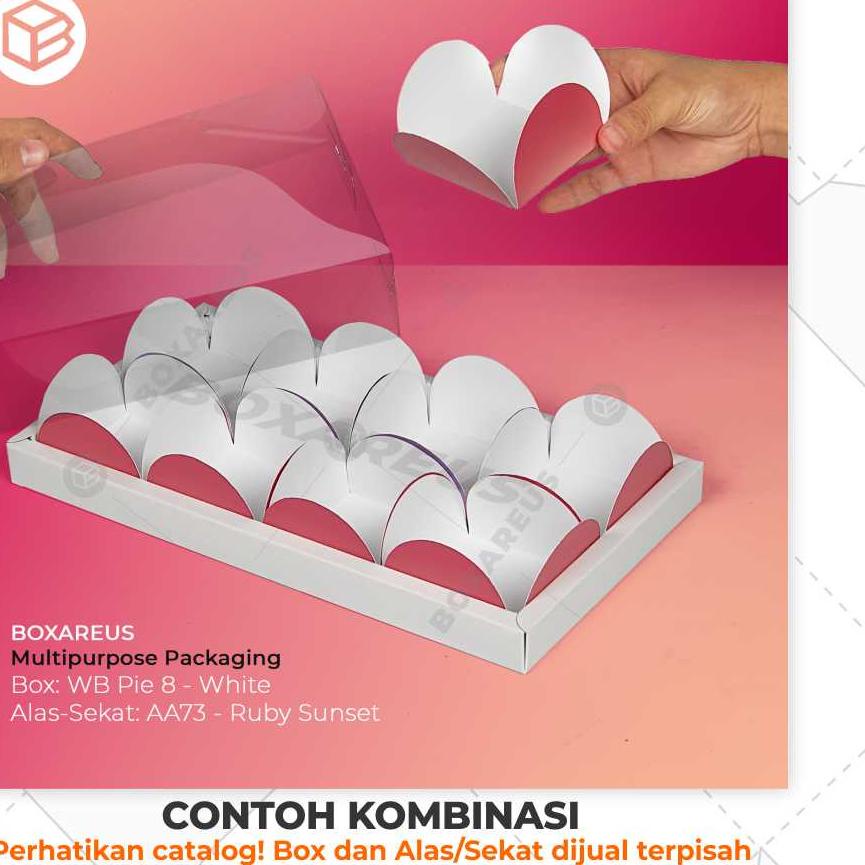 ⅍ Dus Mika Packaging Sekat 8 Kotak Kue Box Tart Pie Choux | WB Pie 8 ✥