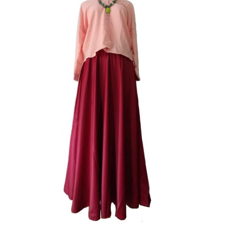 ♛ Rok satin velvet premium / Rok Muslim / Rok Panjang / Rok Pesta ♤