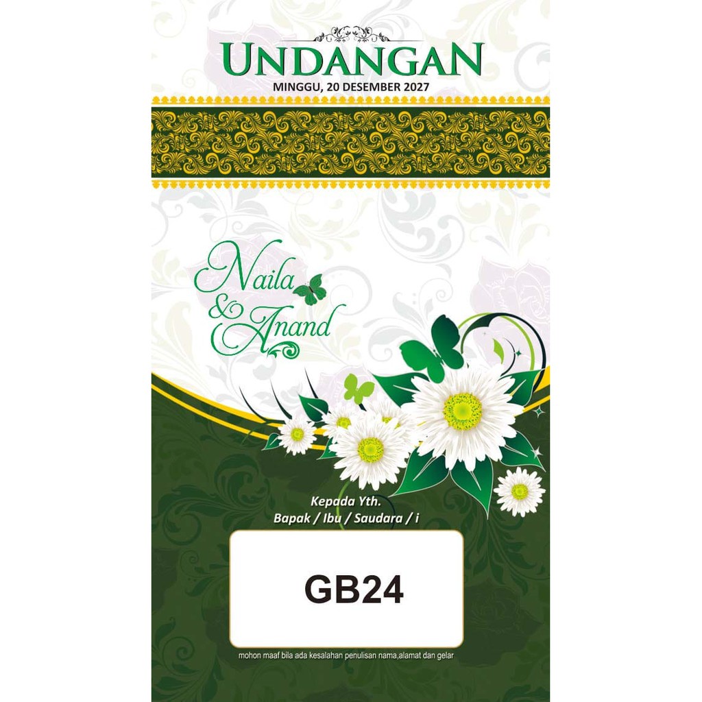 GB 24 Blanko Undangan | Blangko Undangan | Undangan Murah