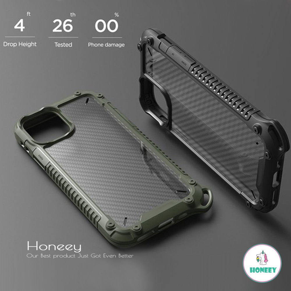 Armor Shockproof Bumper Lanyard Phone Case compatible for IPhone 13 12 11 Pro Max 7 Plus Carbon Fibre Texture Anti-Shock Soft TPU Case