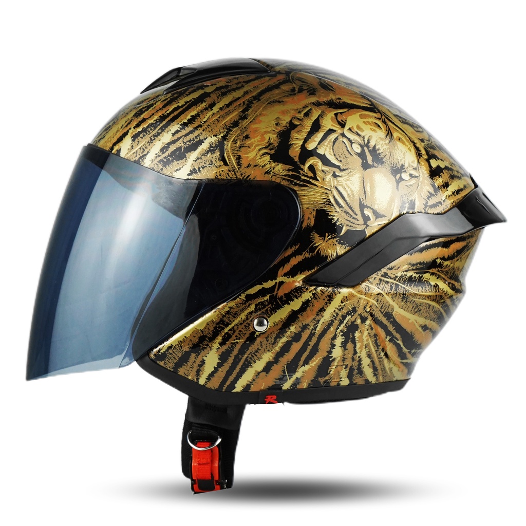 Helm Rsix Xpro Helem Half Face Motif series El-Tigro SNI