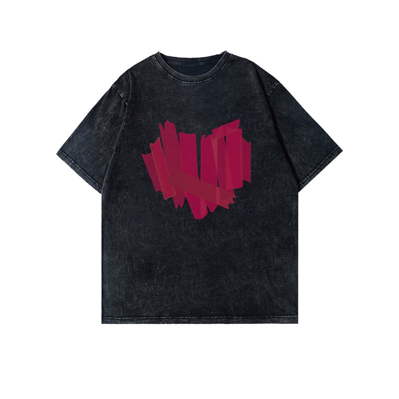 XIAOZHAINV Korean Style Printing Washed Oversize Baju Kaos Wanita