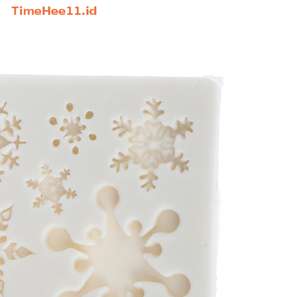 Timehee Snowflake Cetakan Kue Fondant Silikon Sabun Coklat Decorag DIY Mold ID