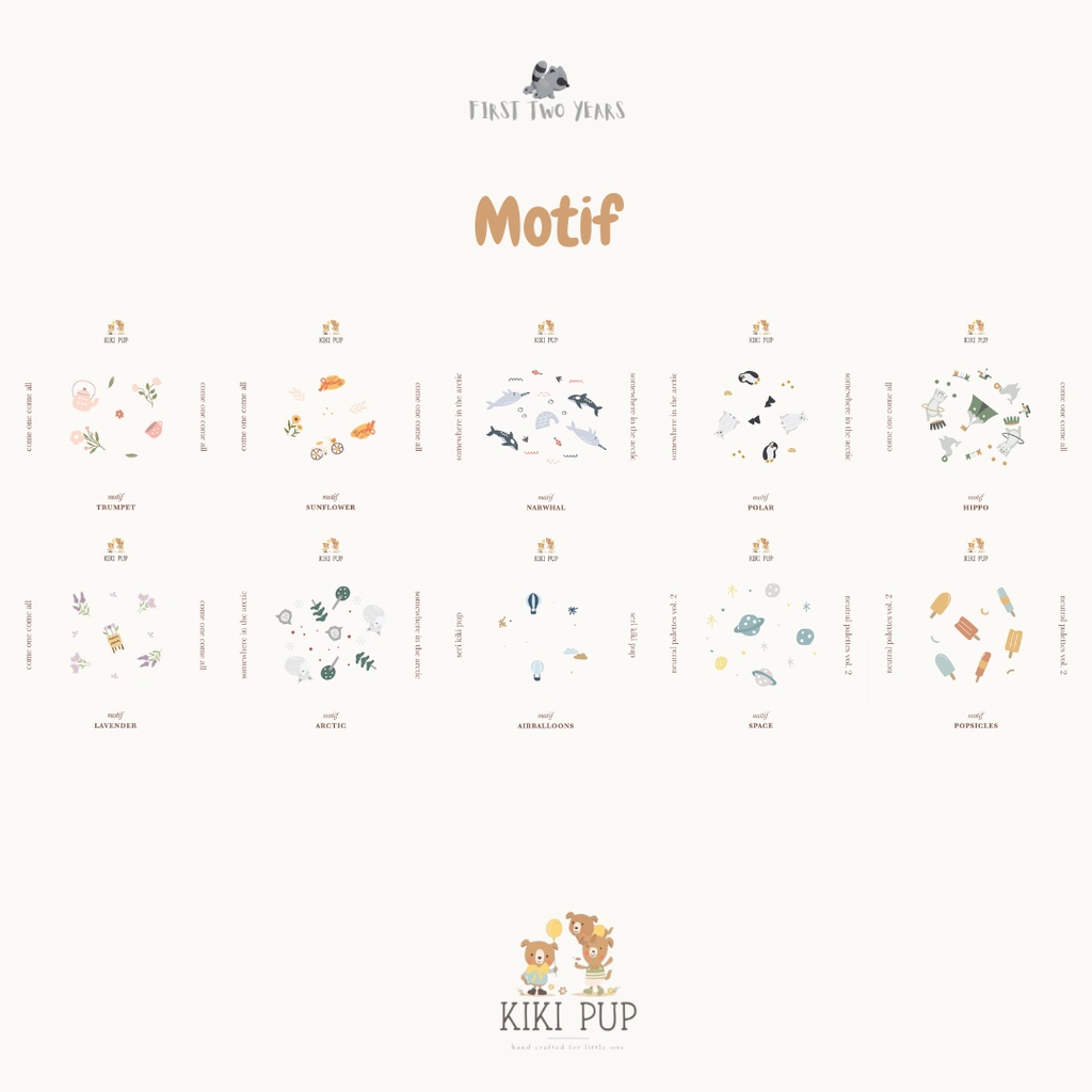 Kiki Pup - Mittens &amp; Socks Booties / Sarung Tangan Sarung Kaki Bayi Unisex