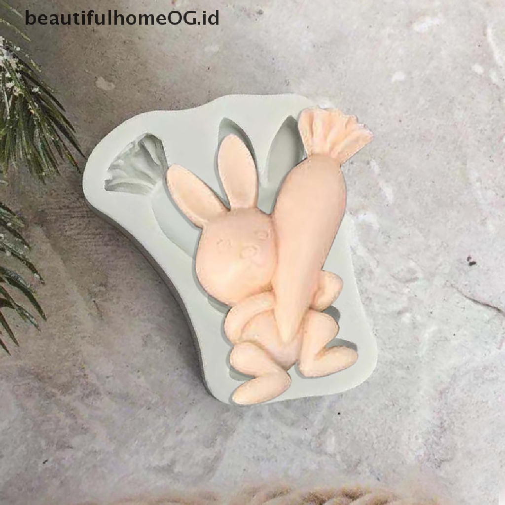 // Beautifulhomeog.id// Easter Rabbit Fondant Silicone Mold Wortel Alat Kue Cookies Baking Cetakan Telur **