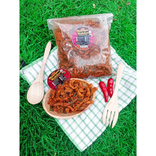 

usus crispy pedas daun jeruk, original daun jeruk 500gr & 1kg, pedas hot