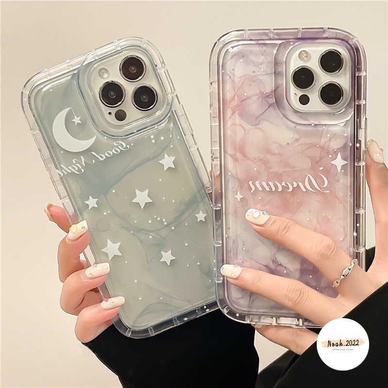 Stars Moon Couples Case Untuk Realme C55 C15 C35 C11 C33 C30 C20 C25s C12 C25 C25Y C3 C17 C20A C21Y 5i 6i 7i 5 5s Shockproof Airbag Fantasy Lukisan Langit Berbintang Bening Lembut TPU Cover