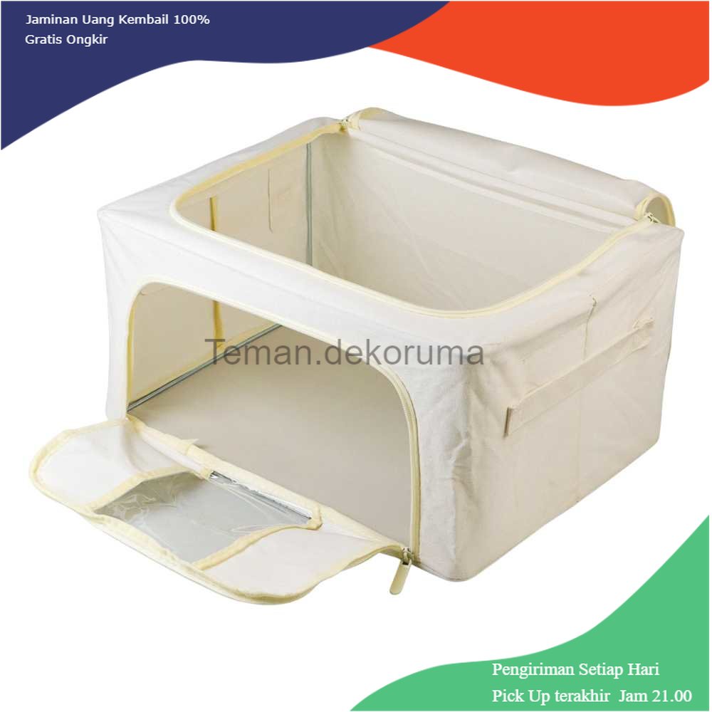 TD- TMP Joybos Kotak Pakaian Lipat Organizer Box Foldable 24L with Window - JB-24L