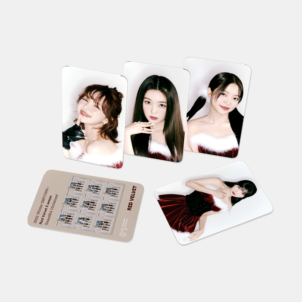 8pcs / set RED VELVET 2022 SMTOWN Beautiful Christmas Photocards Aespa X Red Velvet Lomo Cards Seulgi Wendy Joy Yeri Juhyun Kpop Postcards