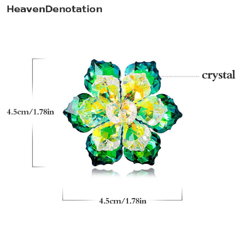 [HeavenDenotation] 1pc Bros Snowflake Warna Bros Bunga Kristal Wanita Aksesoris Gaun HDV