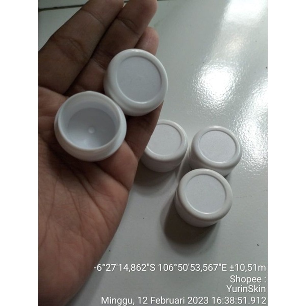 Pot Cream Putih Putih 10gr / Pot PP Putih Putih 10Gram